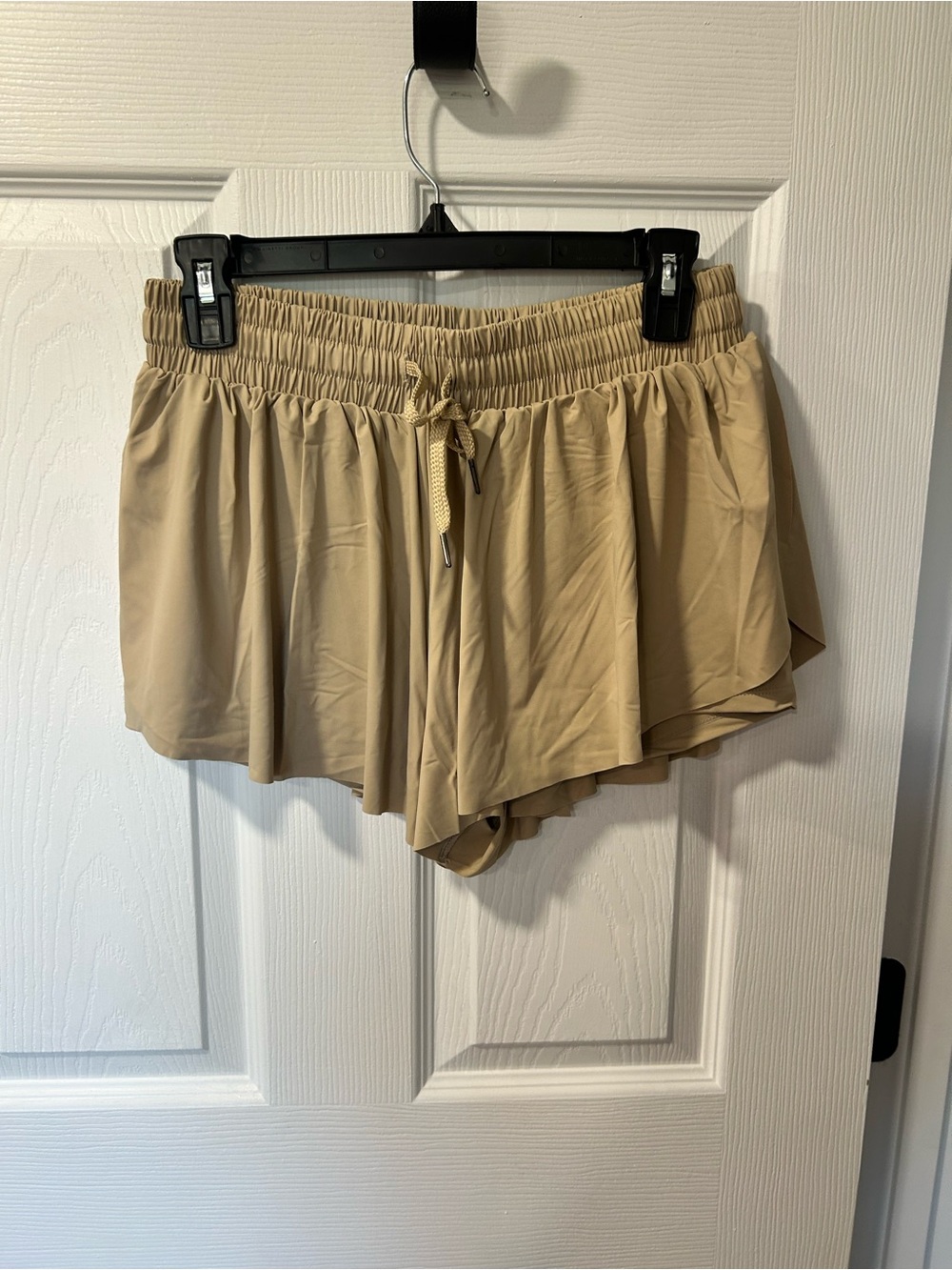 Women’s Tan Athletic Drawstring Shorts